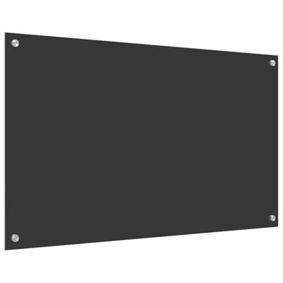 VidaXL Keuken spatscherm donkergrijs 100 x 60 cm gehard glas