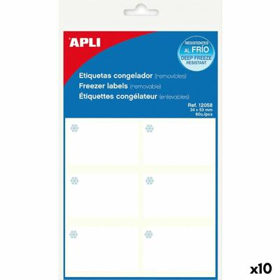 Labels Apli Wit Vriezer 10 Lakens 34 x 53 mm (10 Stuks)