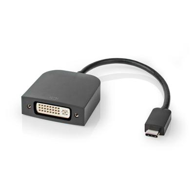 Nedis USB-C©-adapterkabel | Type-C© Male - DVI-D 24+5 Female | 0,2 m | Zwart