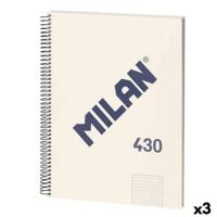 Notitieboekje Milan 430 Beige A4 80 Lakens (3 Stuks) - thumbnail
