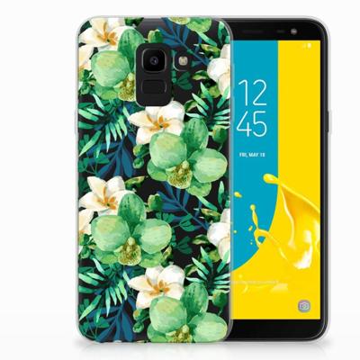 Samsung Galaxy J6 2018 | TPU Case | Orchidee Groen Samsung Galaxy J6 2018 | TPU Case | Orchidee Groen
