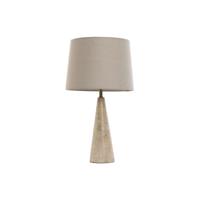 Bureaulamp Home ESPRIT Beige Linnen Marmer 35 x 35 x 64 cm - thumbnail