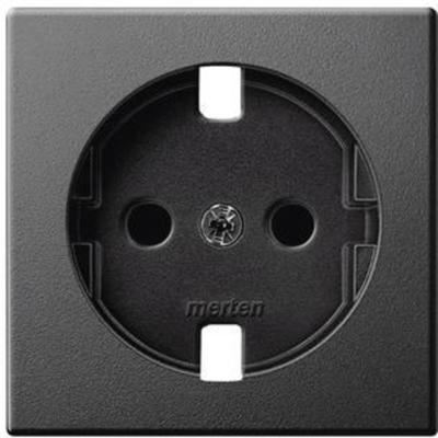 Merten MEG2330-0414 Wandcontactdoos met randaarde Afdekking Antraciet 1 stuk(s)