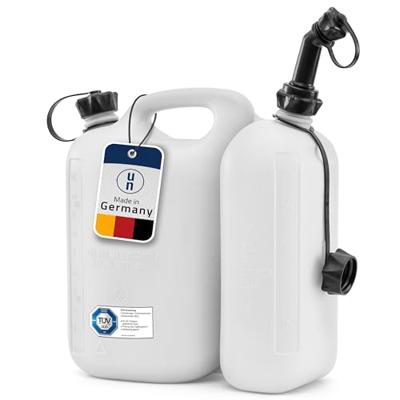 Hunersdorff Dubbele jerrycan voor brandstof | inhoud 5,5 + 3 l | natuur HDPe | L316xB145xH312mm | 1 stuk - 824900 824900