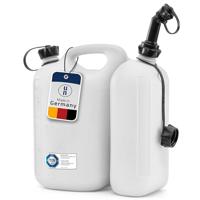 Hunersdorff Dubbele jerrycan voor brandstof | inhoud 5,5 + 3 l | natuur HDPe | L316xB145xH312mm | 1 stuk - 824900 824900 - thumbnail