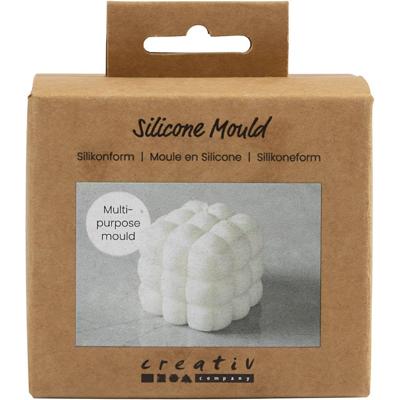 Creativ Company Siliconen vorm, vierkant met bubbels, h: 5 cm, b: 6 cm, d 6 cm, 1 stuk/ 1 doos