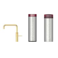 Quooker Fusion Square kokendwaterkraan - draaibare uitloop - PRO3 incl. Cube reservoir - Warm / kokend / bruisend / gefilterd water - Verguld (Goud) 3FSGLD-CUBE - thumbnail