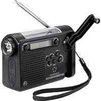Renkforce RF-CR-200 Transistorradio VHF (FM), Middengolf, Korte golf Noodradio Oplaadbaar, Zonnepaneel, Handslinger, We - thumbnail