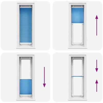 Pliss rolgordijn 40x100 cm stofbreedte 39,4 cm polyester blauw