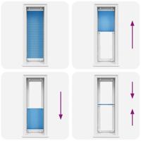 Pliss rolgordijn 40x100 cm stofbreedte 39,4 cm polyester blauw - thumbnail