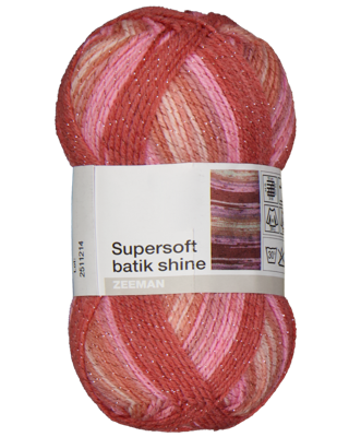 Supersoft batik shine Breigaren - Roze Supersoft batik shine Breigaren - Roze