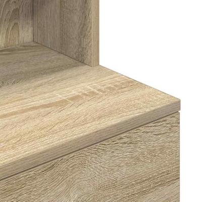 Nachtkastje 39x35x125 cm bewerkt hout sonoma eikenkleurig