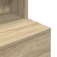 Nachtkastje 39x35x125 cm bewerkt hout sonoma eikenkleurig - thumbnail