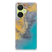 OnePlus Nord CE 3 Lite | TPU | Siliconen hoesje | Marble Blue Gold - thumbnail