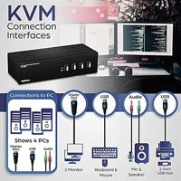 TrendNet TK-440DP KVM-switch DisplayPort Toetsenbord 3840 x 2160 Pixel - thumbnail