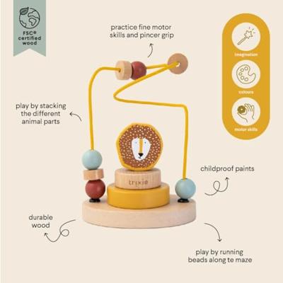 Trixie houten motoriekspiraal mr. lion Trixie houten motoriekspiraal mr. lion