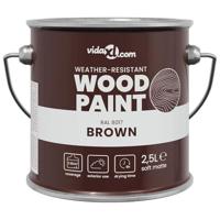 VidaXL Houtverf bruin 16,5 x 16,5 x 16 cm wandprint - thumbnail