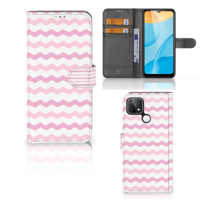 OPPO A15 | Telefoon Hoesje | Waves Roze - thumbnail