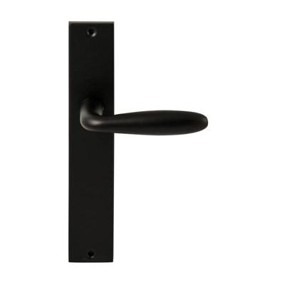 Hardbrass Deurkruk Istanbul op rechthoekig langschild blind - zwart Hardbrass Deurkruk Istanbul op rechthoekig langschild blind - zwart