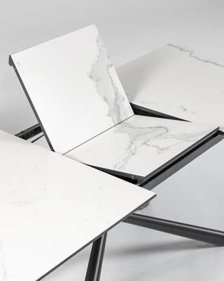 Kave Home Uitschuifbare Eettafel 'Theone' Keramiek met marmerlook, 160-210 x 90cm