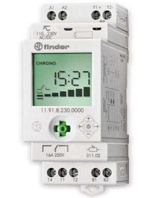 Finder 11.91.8.230.0000 Schemerschakelaar 1 stuk(s) Voedingsspanning (num):230 V/AC Lichtgevoeligheid: 2 - 150 lx