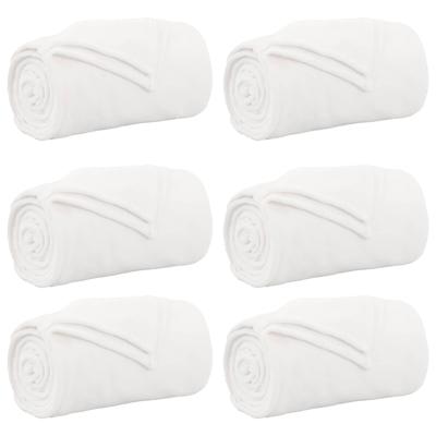 VidaXL Kleden 6 pcs wit 220 x 240 cm fleece