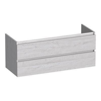 Brauer Joy Wavy - Onderkast - 120 cm - met 2 Softclose Lades Greeploos en 1 Sifon Uitsparing - Forest Seashell