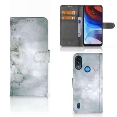 Hoesje Motorola Moto E7i Power | E7 Power Painting Grey Hoesje Motorola Moto E7i Power | E7 Power Painting Grey