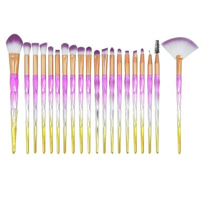 20 in 1 diamant handvat Eye Brush multifunctionele make-up borstel roze + blauwe handvat en paarse borstel 20 in 1 diamant handvat Eye Brush multifunctionele make-up borstel roze + blauwe handvat en paarse borstel