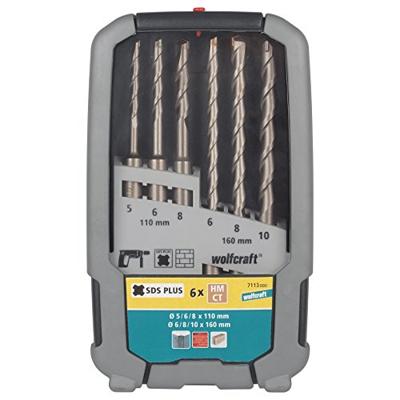 Wolfcraft Betonboorset | Hardmetaal-voorzien | SDS-plus | Ø5-10mm | 6-delig | 1 set - 7113000 Wolfcraft Betonboorset | Hardmetaal-voorzien | SDS-plus | Ø5-10mm | 6-delig | 1 set - 7113000