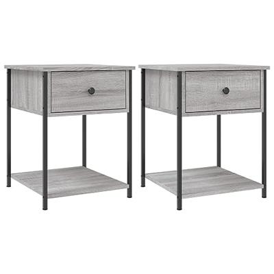 Nachtkastjes 2 st 44x45x58 cm bewerkt hout grijs sonoma eiken