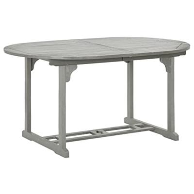 Tuintafel 200x100x74 cm massief acaciahout grijs