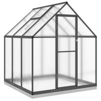 Tuinkas met basisframe 169x169x202 cm aluminium antracietkleur - thumbnail