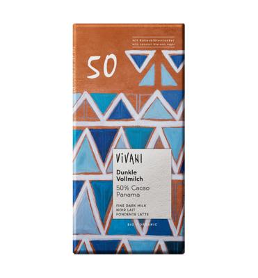 Vivani Chocoladereep Donkere Melkchocolade 50% Cacao Vivani Chocoladereep Donkere Melkchocolade 50% Cacao