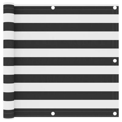 Balkonscherm 90x600 cm oxford stof antraciet en wit Balkonscherm 90x600 cm oxford stof antraciet en wit