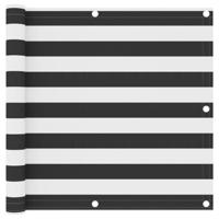 Balkonscherm 90x600 cm oxford stof antraciet en wit - thumbnail