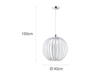 Trio Moderne HanglampTressi 40cm transparant - 304100100