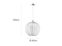 Trio Moderne HanglampTressi 40cm transparant - 304100100 - thumbnail