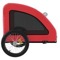 Hondenfietstrailer oxford stof en ijzer rood - thumbnail