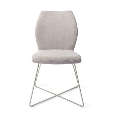 Jesper Home Eetkamerstoel 'Ikata' Cross Steel, kleur Pretty Plaster