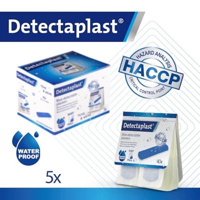 Detectaplast Tear & Wear Waterproof Easy-Pull, ft 25 x 72 mm, 5 x 40 stuks