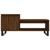 Salontafel 100x50x45 cm bewerkt hout bruineiken - thumbnail