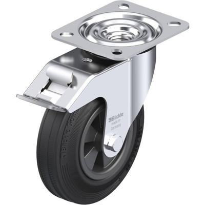 Blickle LE-VPP 125G-FI Zwenkwiel met rem Wieldiameter: 125 mm Draagvermogen (max.): 100 kg 1 stuk(s)