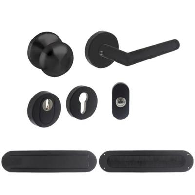 Intersteel Voordeurset rondVurano zwart kerntrekbeveiliging - 0023.405735