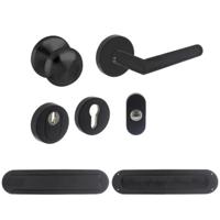 Intersteel Voordeurset rondVurano zwart kerntrekbeveiliging - 0023.405735 - thumbnail