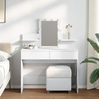 Kaptafel met LED-verlichting 100x40x130 cm wit Kaptafel met LED-verlichting 100x40x130 cm wit