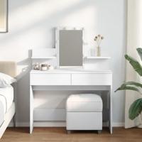 Kaptafel met LED-verlichting 100x40x130 cm wit - thumbnail