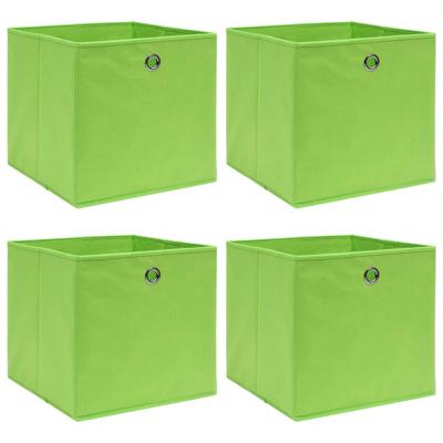 VidaXL Opbergboxen 4 st 32x32x32 cm stof groen