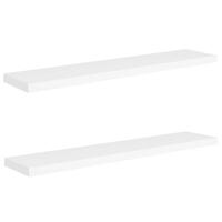 Wandschappen zwevend 2 st 120x23,5x3,8 cm MDF wit - thumbnail