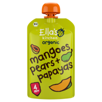 Mangoes pears & papayas knijpzakje 4+ maanden bio 120 Gram - thumbnail